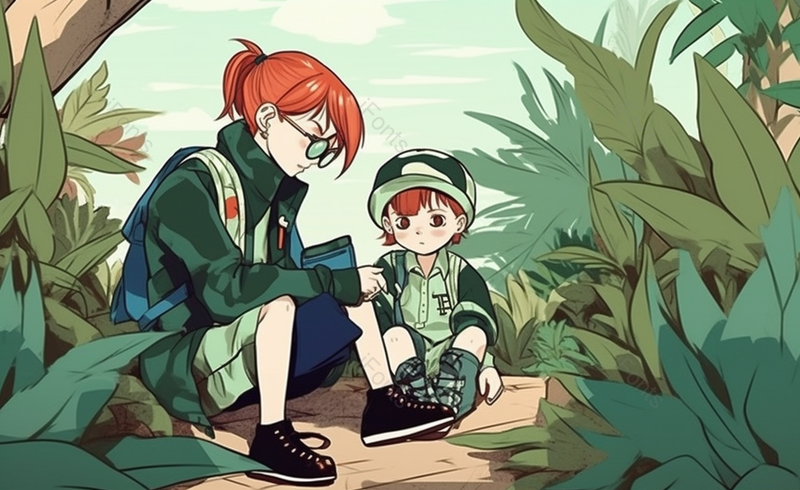 野外探险双人插画手绘背景图,插画/手绘图,插画/手绘图库,插画/手绘图下载,插画/手绘